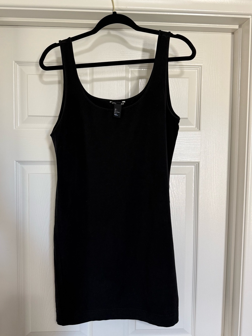 H&M Basic Black Bodycon Tank Dress Large